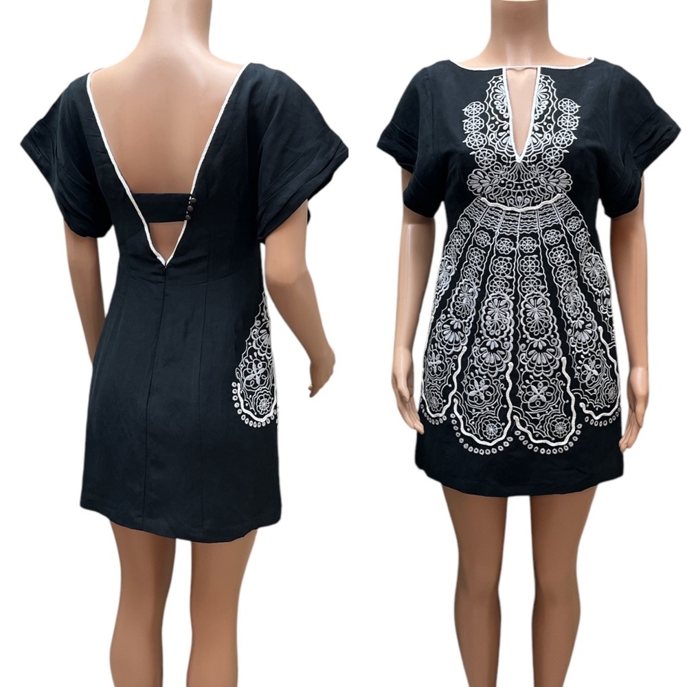 Nanette Lepore Embroidered Silk Dress